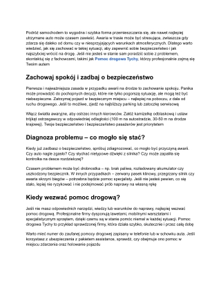 Co zrobić, gdy auto odmówi posłuszeństwa w trasie_