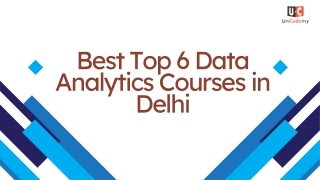 Best Top 6 Data Analytics Courses in Delhi
