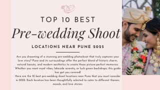 Top 10 Best Pre-wedding Shoot Locations Near Pune 2025