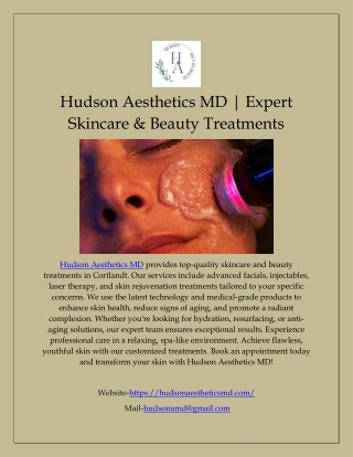 Hudson Aesthetics MD | Expert Skincare & Beauty Treatments
