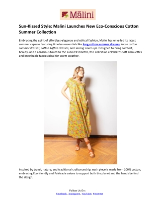 Malini Shop- Loose Cotton Summer Dresses (1)
