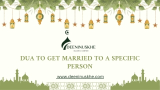 Dua To Get Married To A Specific Person