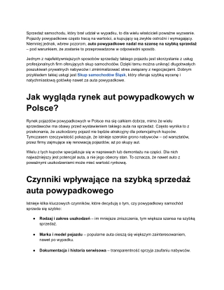 Czy auto powypadkowe ma szansę na szybką sprzedaż_