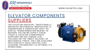 Digital Transformation within the Elevator Components Supply Chain Industry