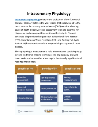 Intracoronary Physiology