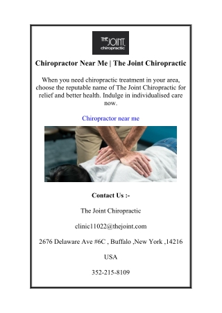 Chiropractor Near Me | The Joint Chiropractic