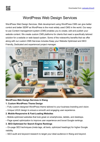 WordPress Web Design Services Klang