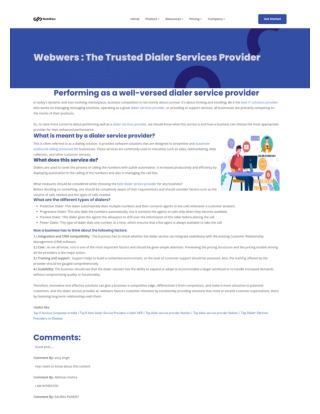 Predictive Dialer service Provider