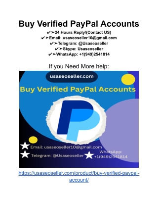 Buy Verified PayPal Accounts