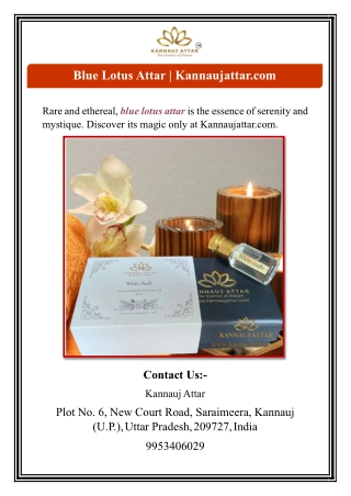 Blue Lotus Attar | Kannaujattar.com