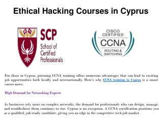 Boost Your Career with CCNA in Cyprus