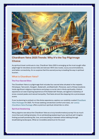 Chardham Yatra 2025 Trends