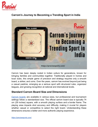 Carrom’s Journey to Becoming a Trending Sport in India
