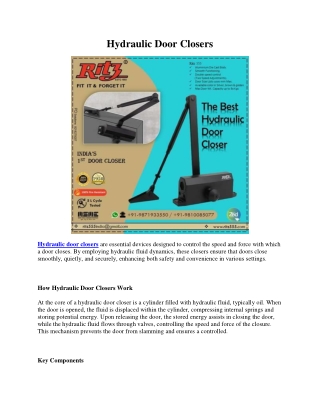 Hydraulic Door Closer