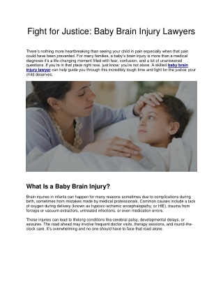 Fight for Justice_ Baby Brain Injury Lawyers