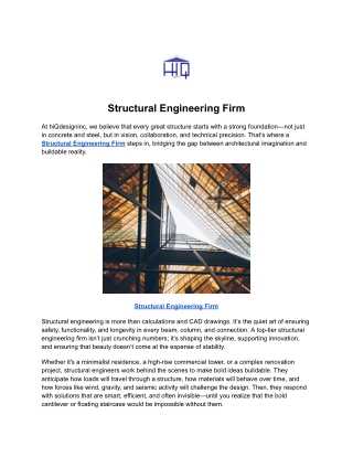 Structural Engineering Firm