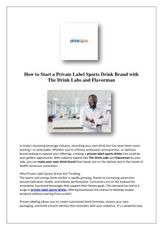 Design Your Own Energy Drink | Drink Labs
