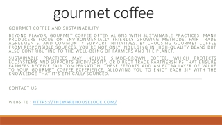 gourmet coffee
