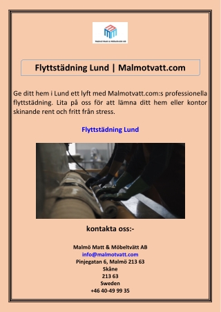 Flyttstädning Lund Malmotvatt.com