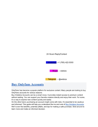 Buy Onlyfans Accounts