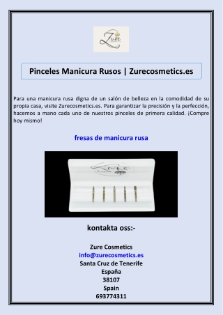 Pinceles Manicura Rusos Zurecosmetics.es