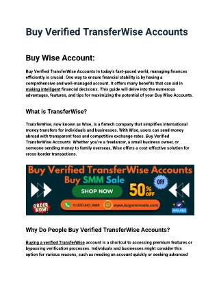 TransferWise Account