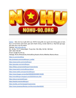 Nohu - Tham Gia Các Trò Chơi Slot Đổi Thưởng, Cơ Hội Trúng Jackpot Siêu Khủng