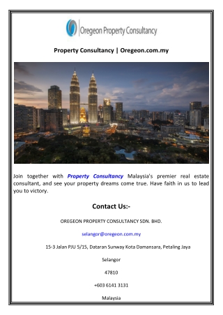 Property Consultancy  Oregeon.com.my
