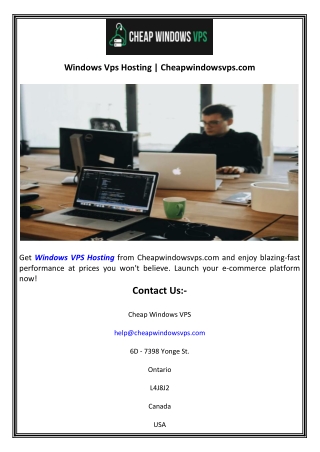 Windows Vps Hosting  Cheapwindowsvps.com