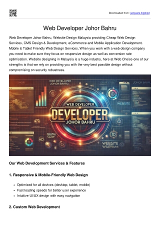 Web Developer Johor Bahru