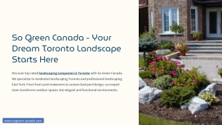 Landscaping Companies Toronto | Residential Landscaping Toronto