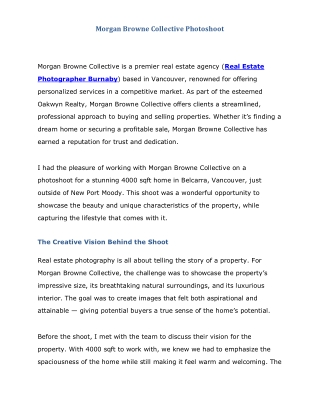 Morgan Browne Collective Photoshoot