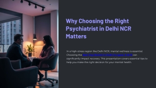 Why Choosing the Right Psychiatrist in Delhi NCR Matters