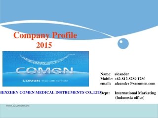 COMEN company profile 2016（Indo)