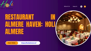 Restaurant in Almere Haven Holi Almere