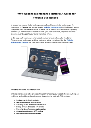 Why Website Maintenance Matters_ A Guide for Phoenix Businesses