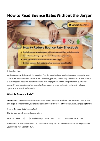 How to Read Bounce Rates Without the Jargon
