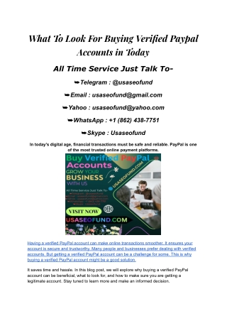What To Look For Buying Verified Paypal Accounts in Today