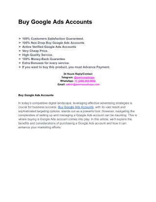 Buy Google Ads Accounts