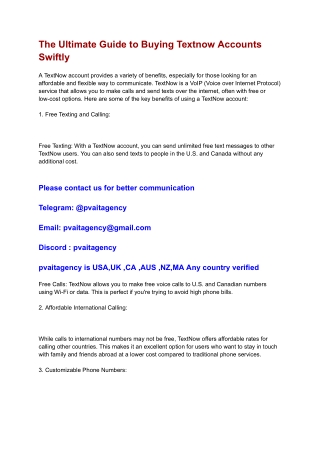 The Ultimate Guide to Buying Textnow Accounts Swiftly