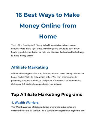 16 Best Ways to Make Money Online from Home