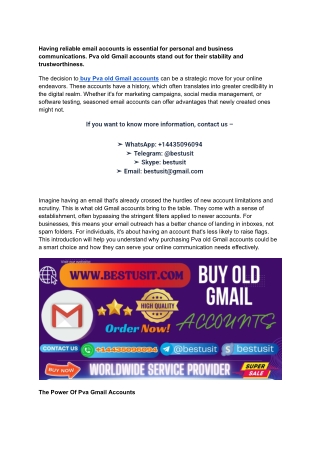 Where is the best place to buy Gmail accounts securely_(PVA, Old, Aged)