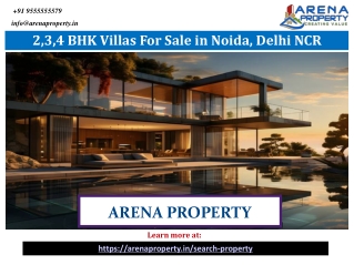 2,3,4 BHK Villas For Sale in Noida, Delhi NCR