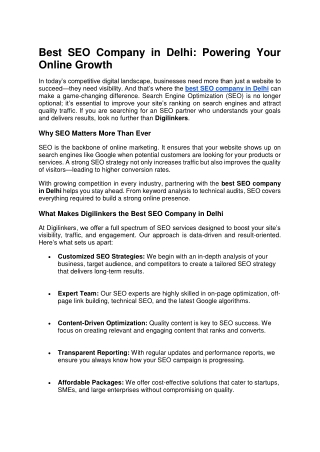 Best SEO Company in Delhi for Guaranteed Google Rankings