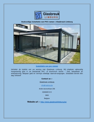 Deskundige installatie van PVC-ramen | Glasbreuk Limburg