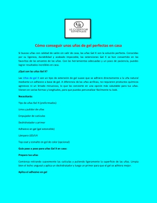 Cómo conseguir unas uñas de gel perfectas en casa