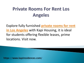 Private Rooms For Rent Los Angeles