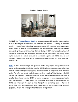 Product Design Studio | INDQ