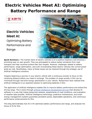 Electric Vehicles Meet AI_ Optimizing Battery Performance and Range