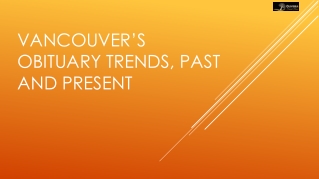 Vancouver’s Obituary Trends, Past and Present